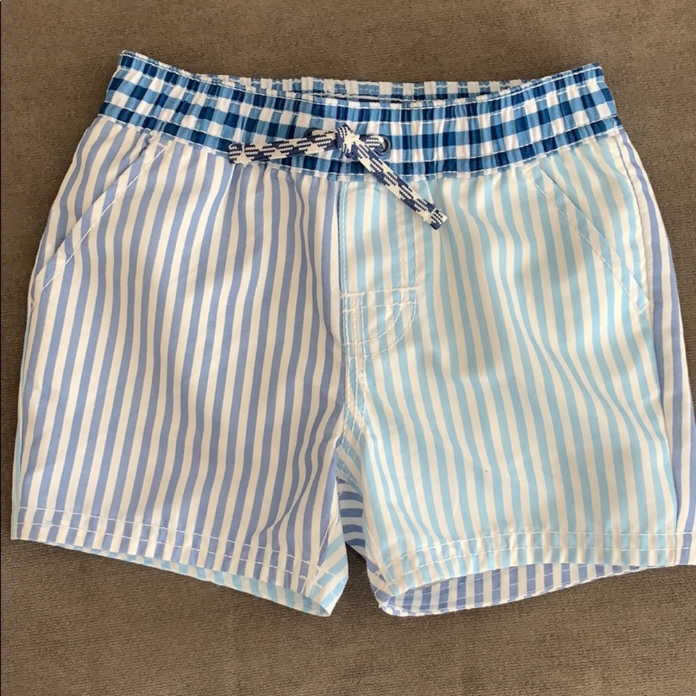 Baby GAP 6-12 month striped boys swim trunks